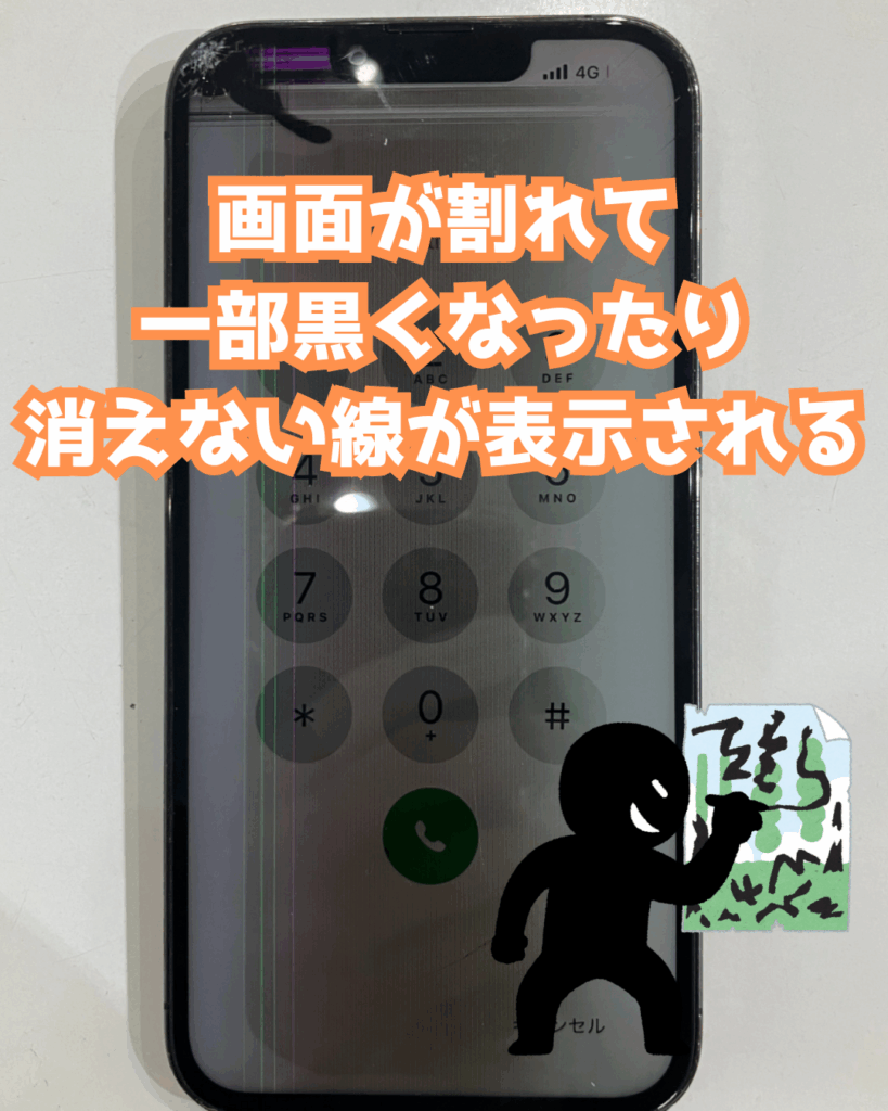 画面修理前のiPhone13Pro